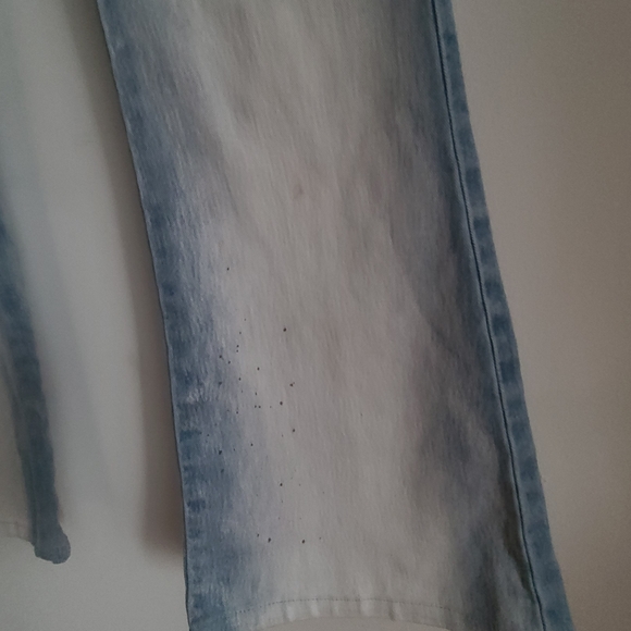 Vintage Younique Flare Jeans in White and Light Blue Size 5 - Picture 6 of 14